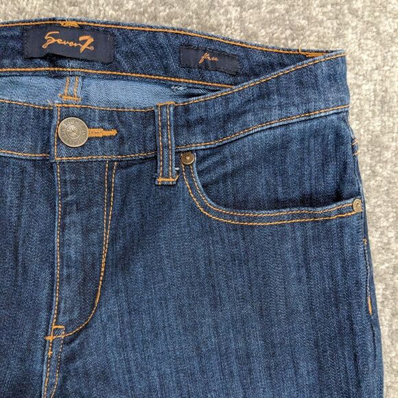 Seven7 Flare Flared Jeans Women‎ Size 8 Blue Stretch - Picture 7 of 16